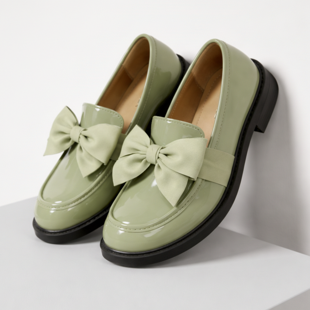 Claribel | Refined Bow Detail Patent Loafers