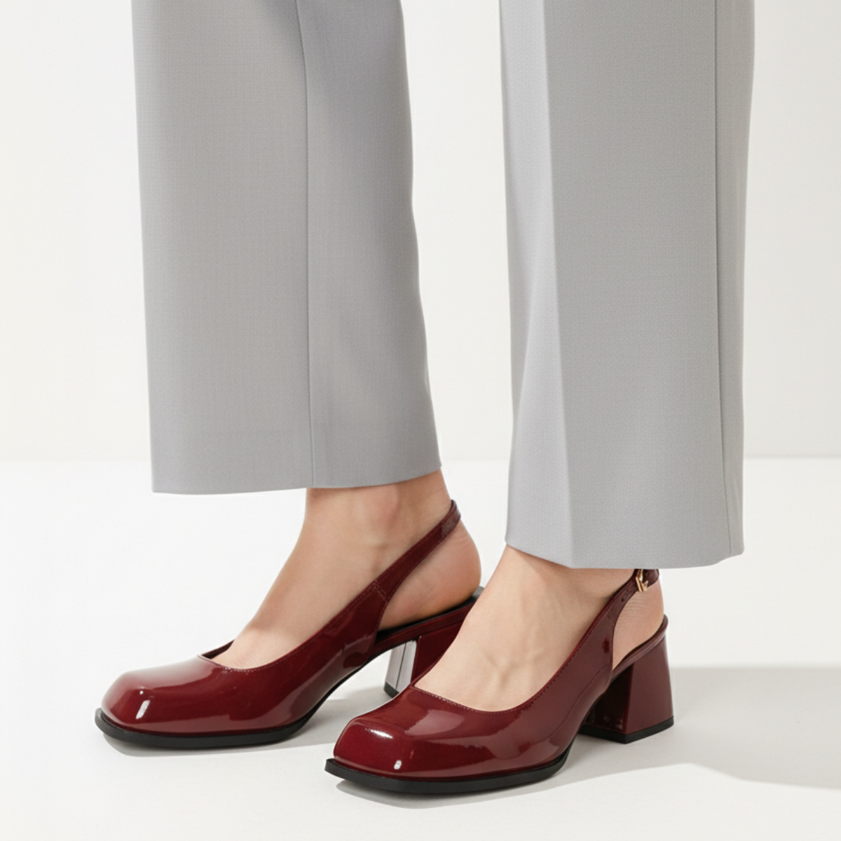 Marlowe | Refined Square Toe Slingback Block Heels