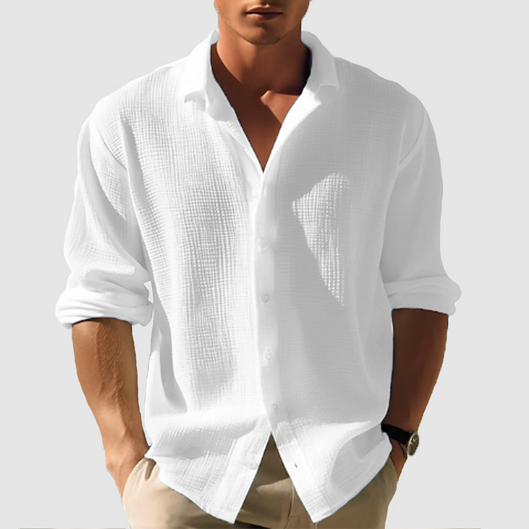 Kieran | Men's Classic Cotton Gauze Button Down Shirt