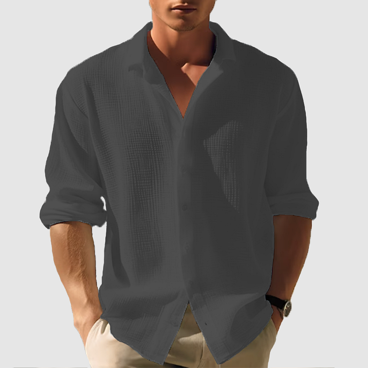 Kieran | Men's Classic Cotton Gauze Button Down Shirt