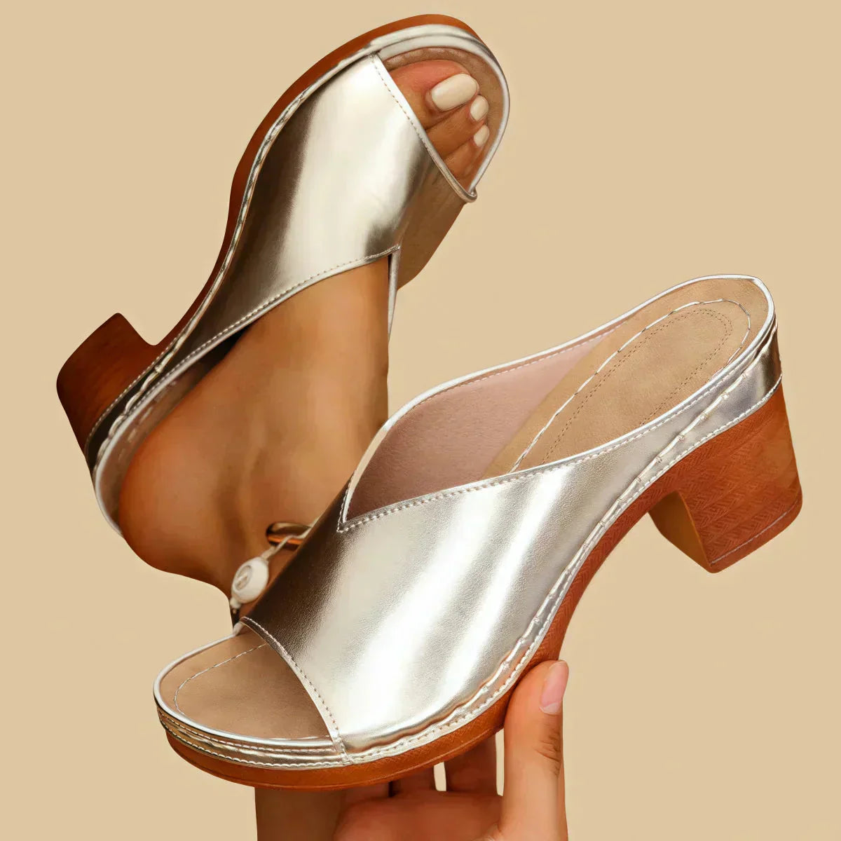 Celestria | Sandals Orthopedic Block Heel Platform Mule