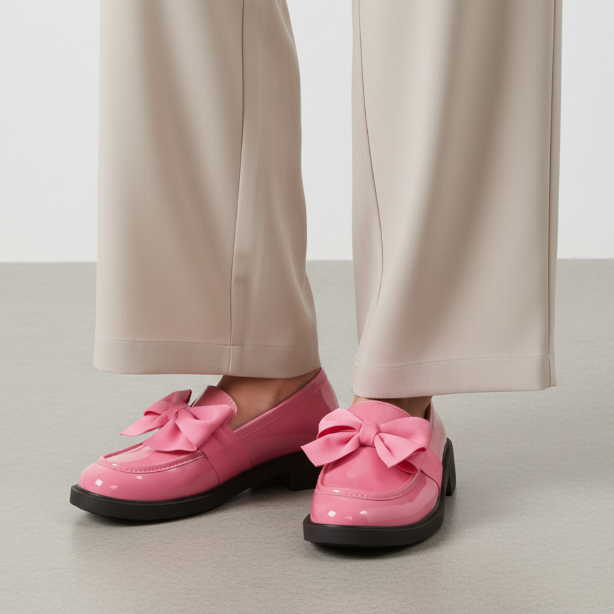 Claribel | Refined Bow Detail Patent Loafers