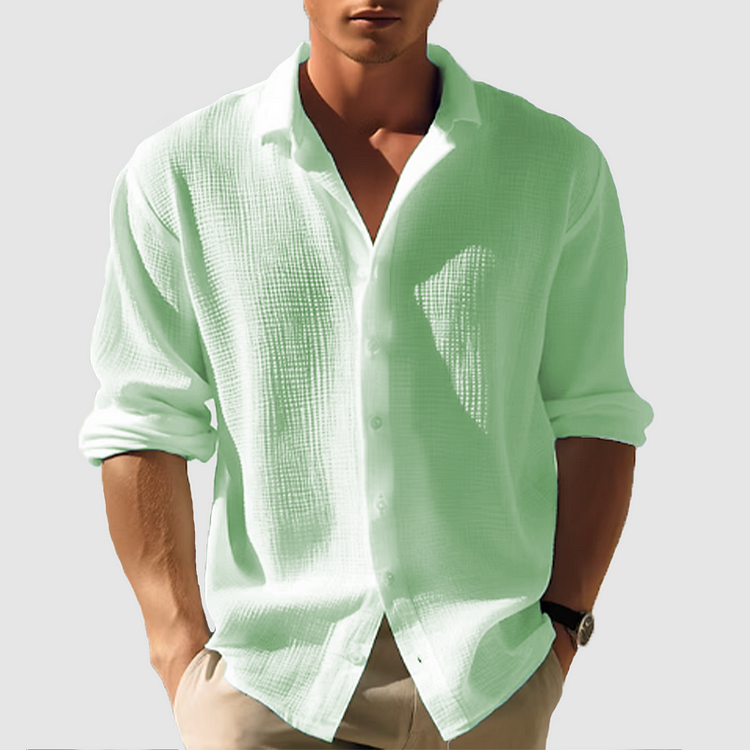 Kieran | Men's Classic Cotton Gauze Button Down Shirt