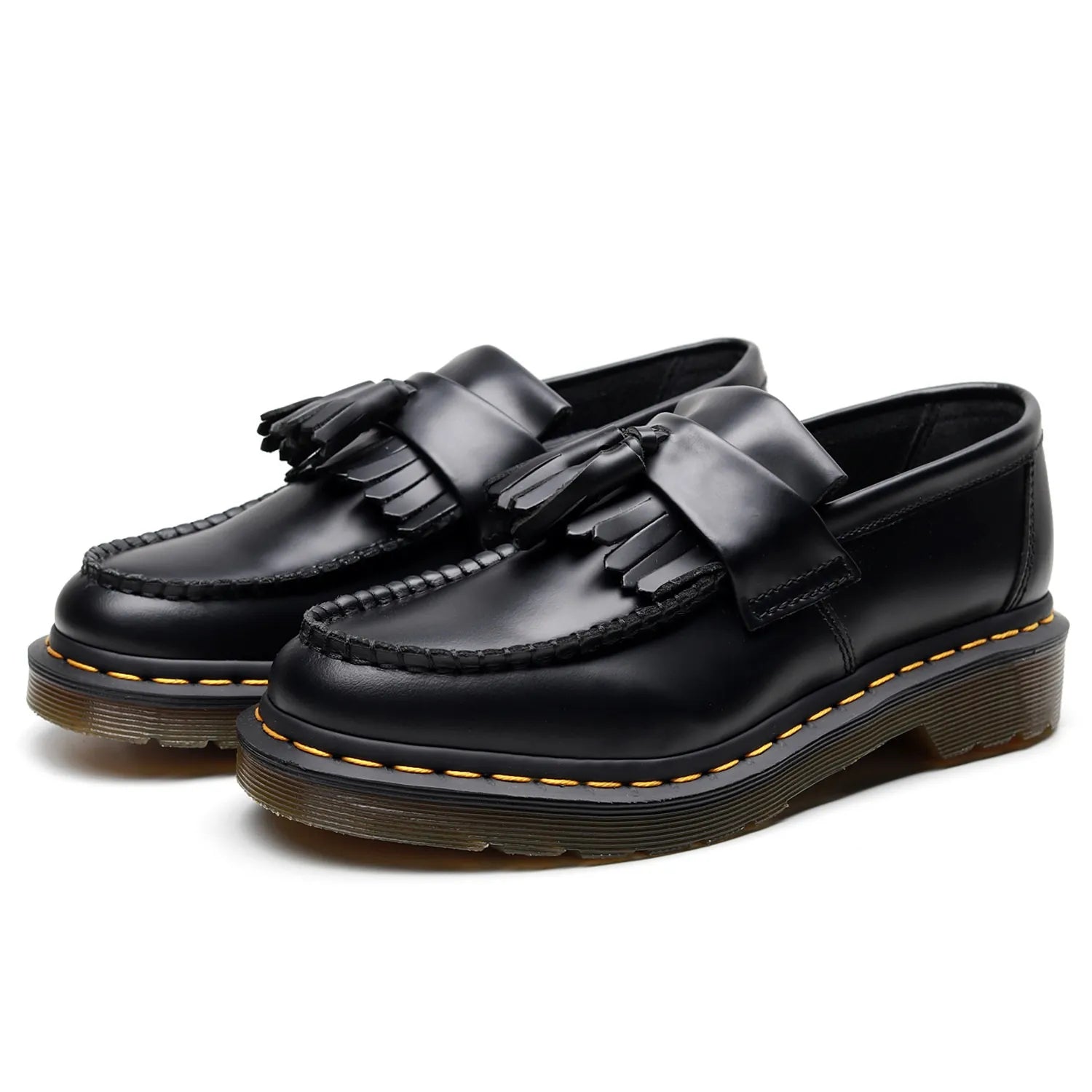Men's Leather Kiltie Tassel Loafers - Chunky Sole