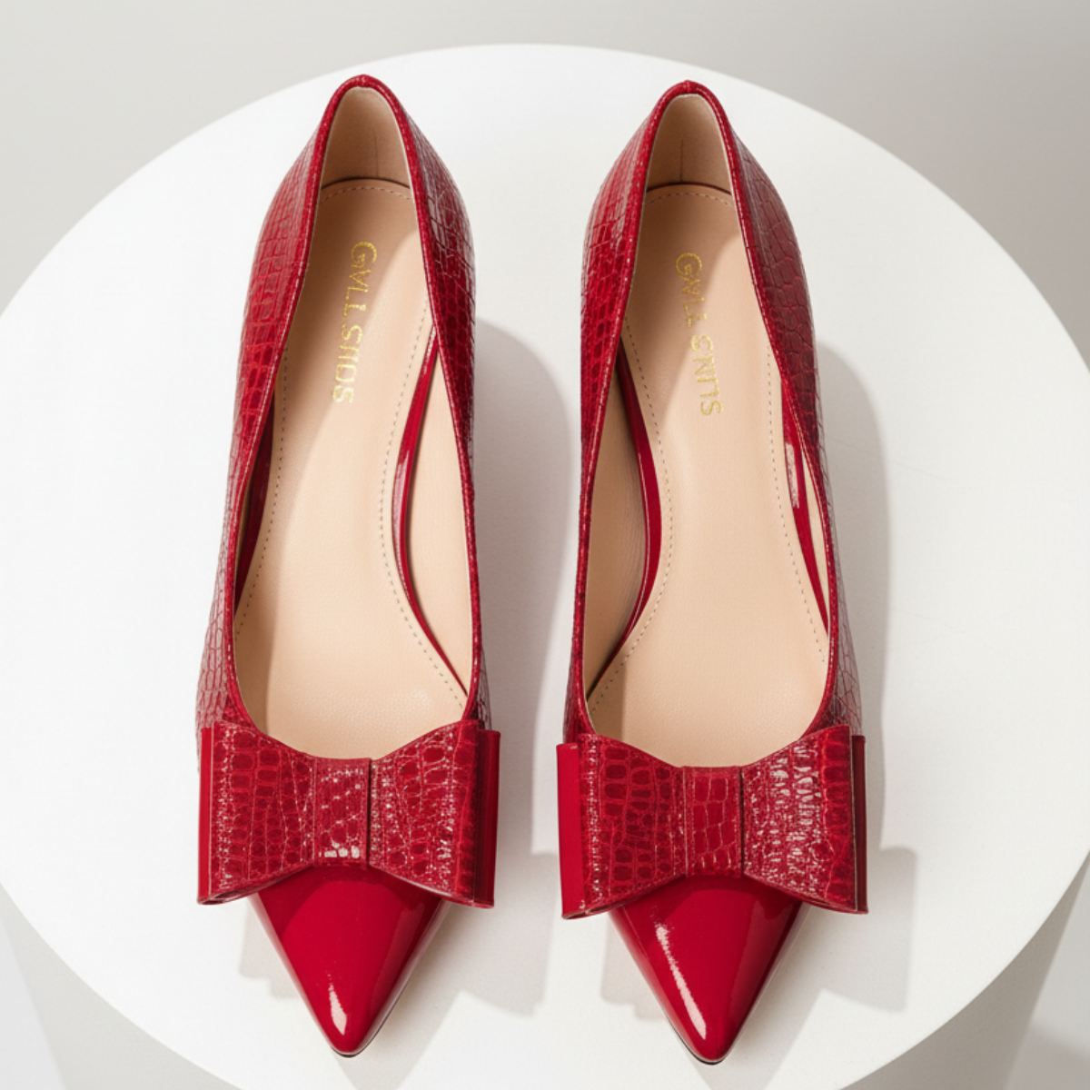 Celestine | Luxe Bow Detail Block Heel Court Shoes