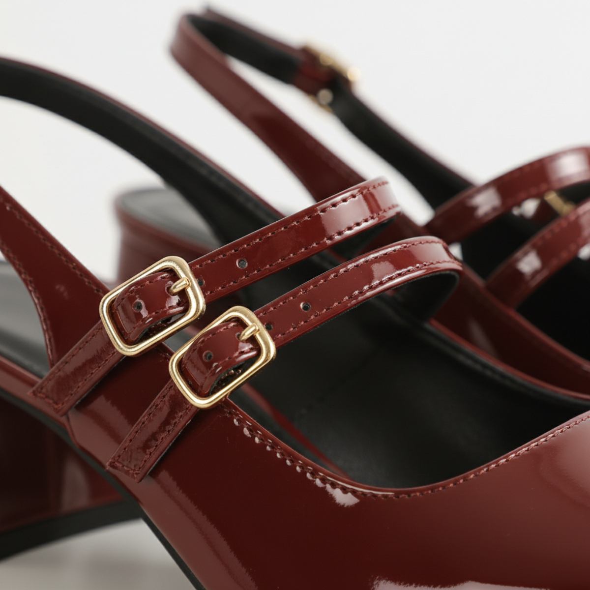 Isadora | Elegant Double Strap Mary Jane Slingback Heels