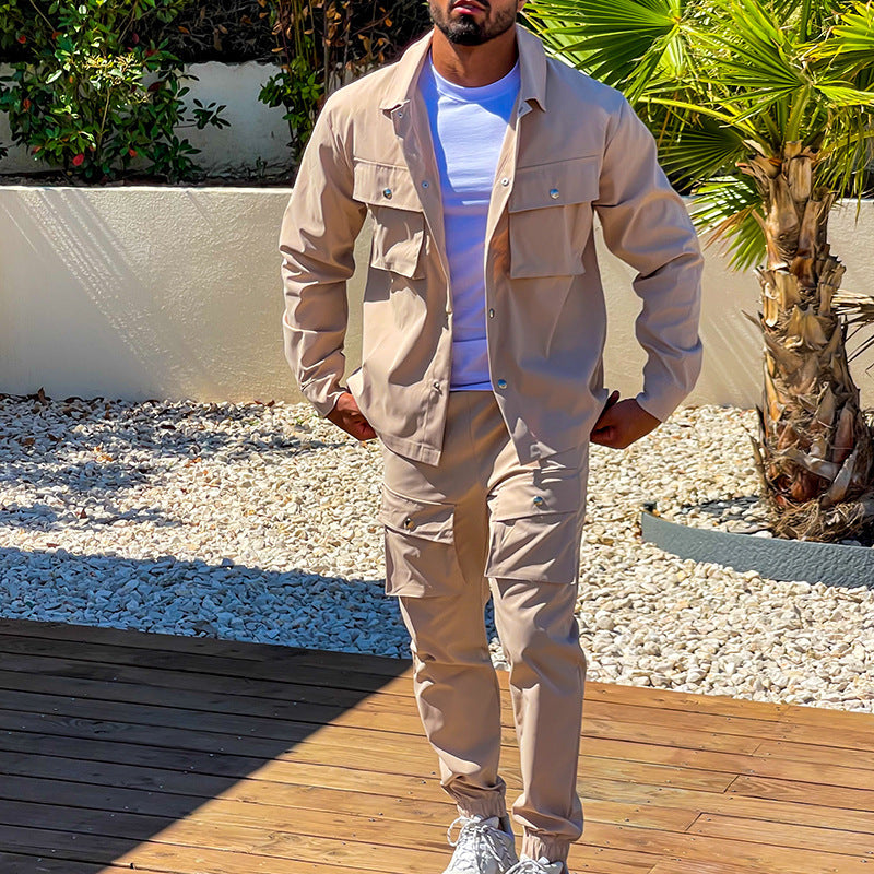 Zephyr | Men's Relaxed Cargo Jacket & Jogger Trouser Set