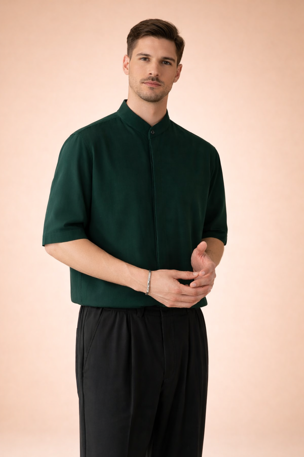 Kieran | Men's Classic Stand Collar Shirt