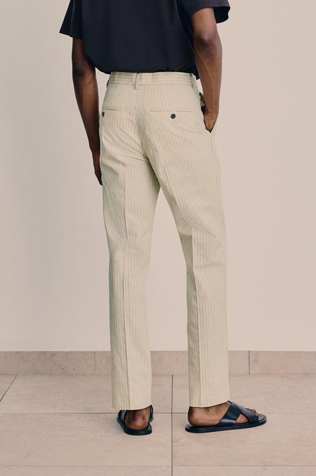 Aldric | Men's Slim Fit Pinstripe Dress Trousers