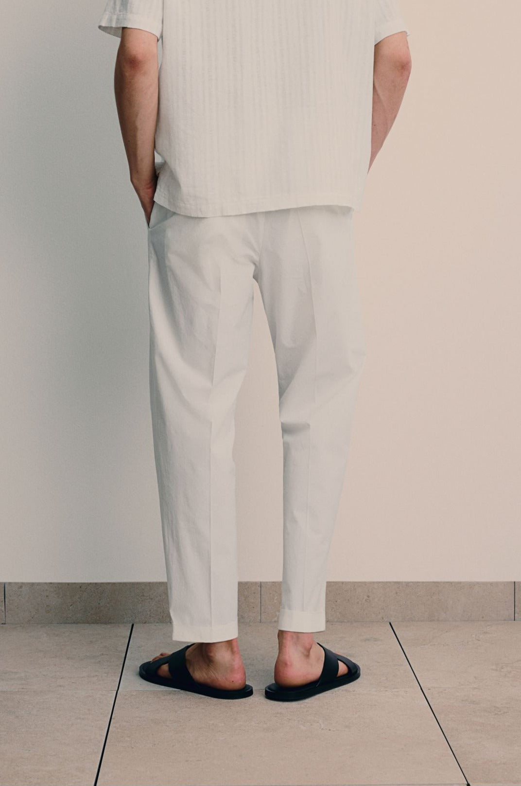 Stellan | Men's Smart Tapered Drawstring Chino Trousers
