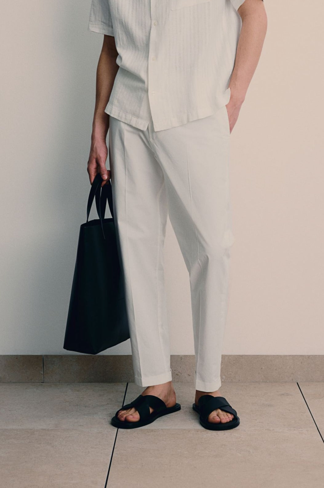 Stellan | Men's Smart Tapered Drawstring Chino Trousers