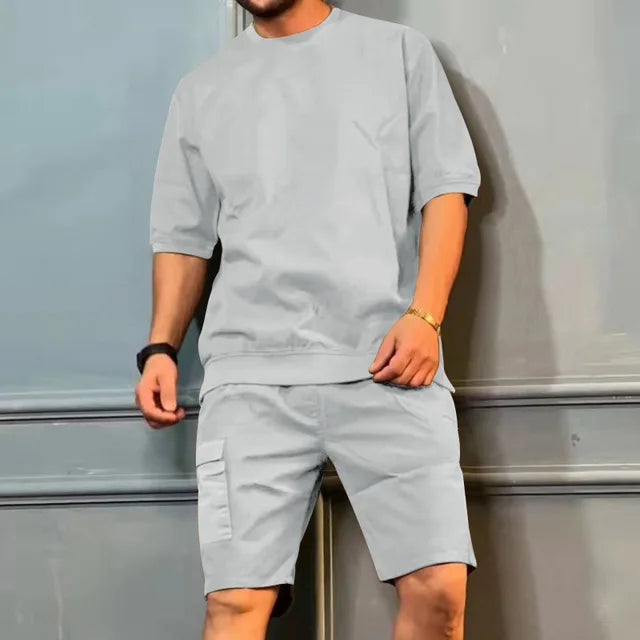 Brayden | Men's Casual Oversized Cargo Short Set