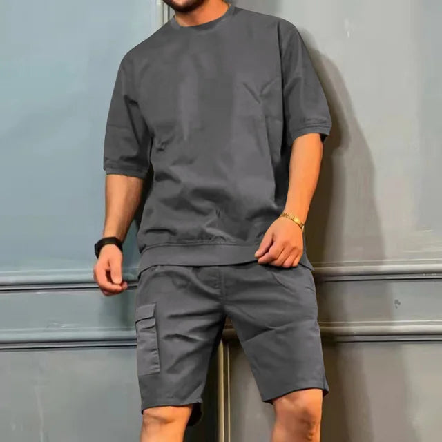 Brayden | Men's Casual Oversized Cargo Short Set