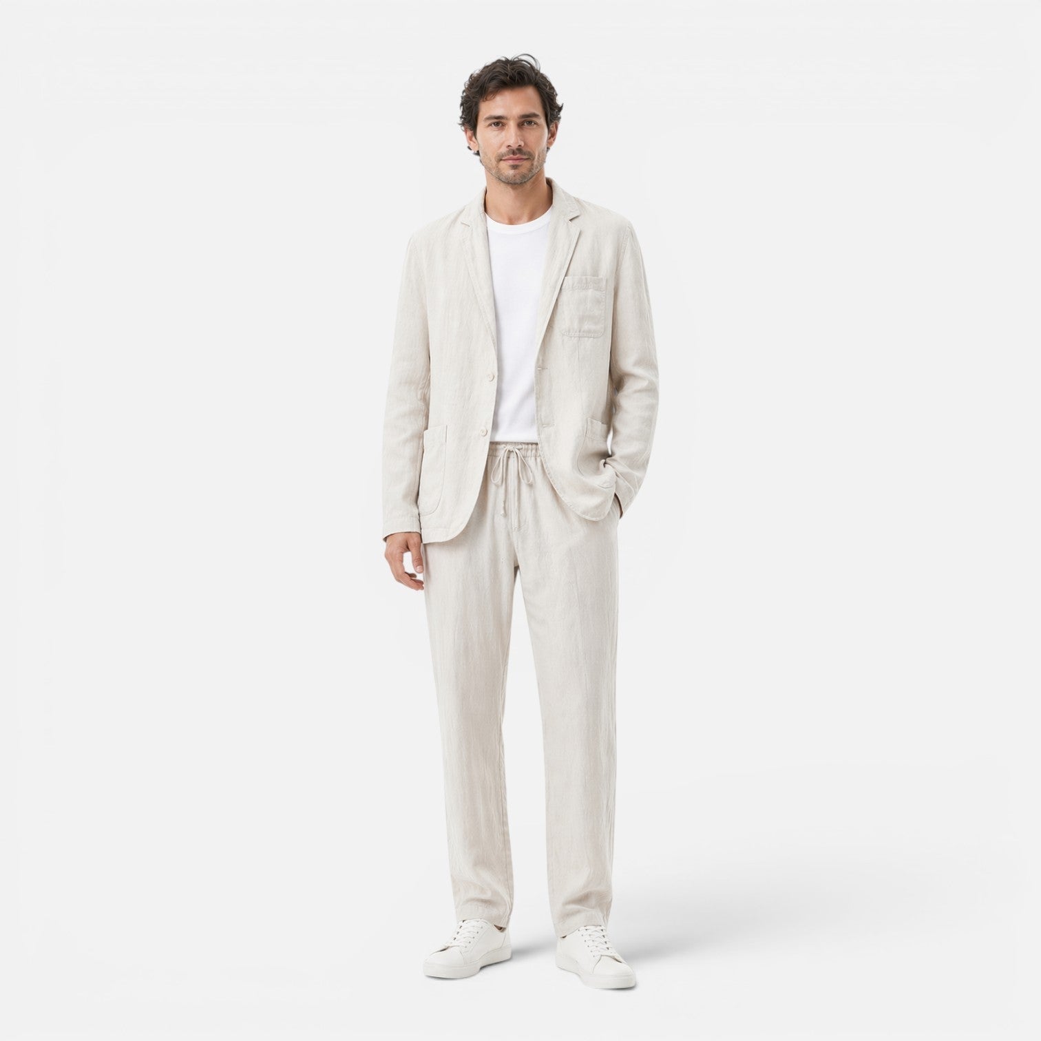 Hendrik | Men's Two-Piece Set Relaxed Linen Classic Suit