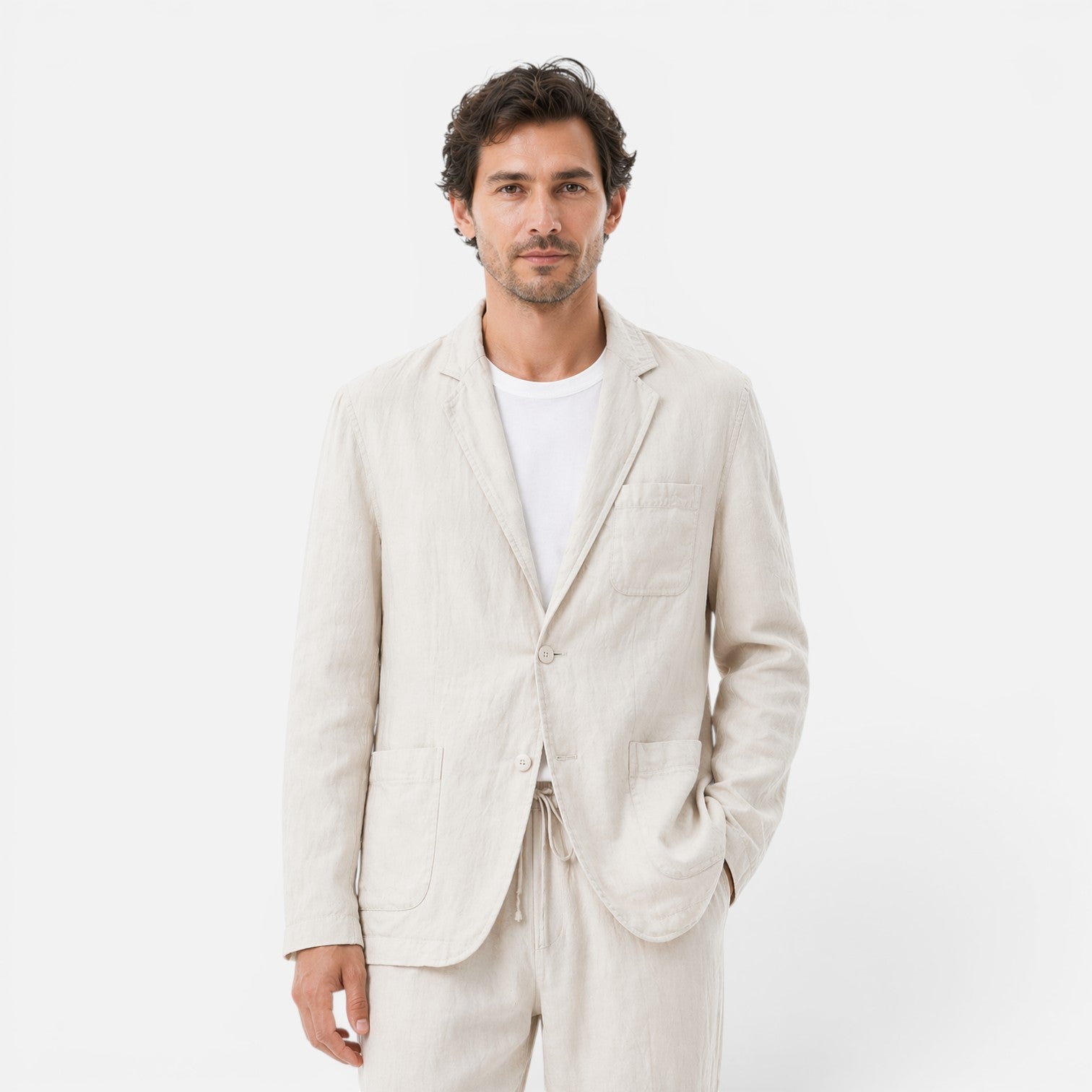 Hendrik | Men's Two-Piece Set Relaxed Linen Classic Suit