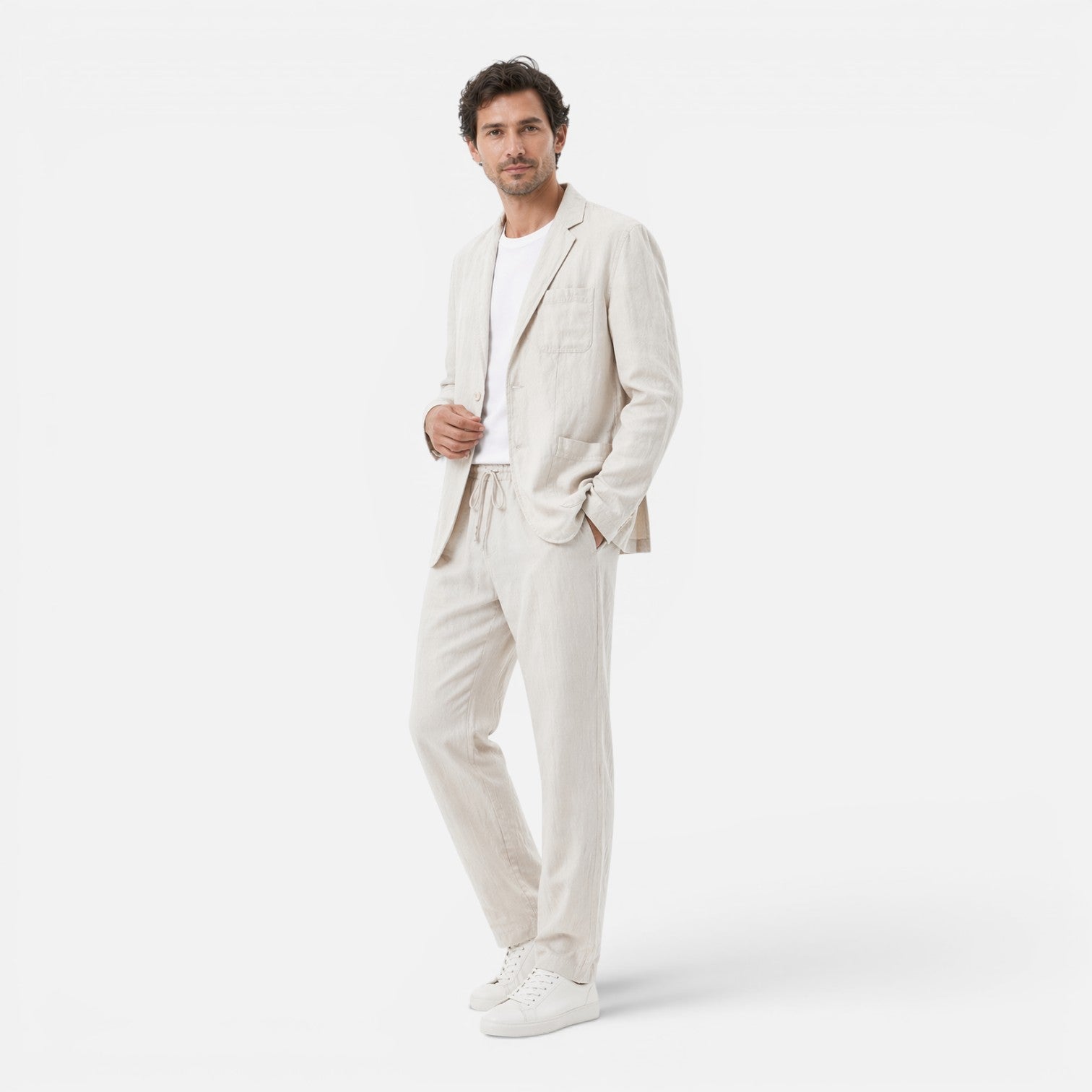 Hendrik | Men's Two-Piece Set Relaxed Linen Classic Suit