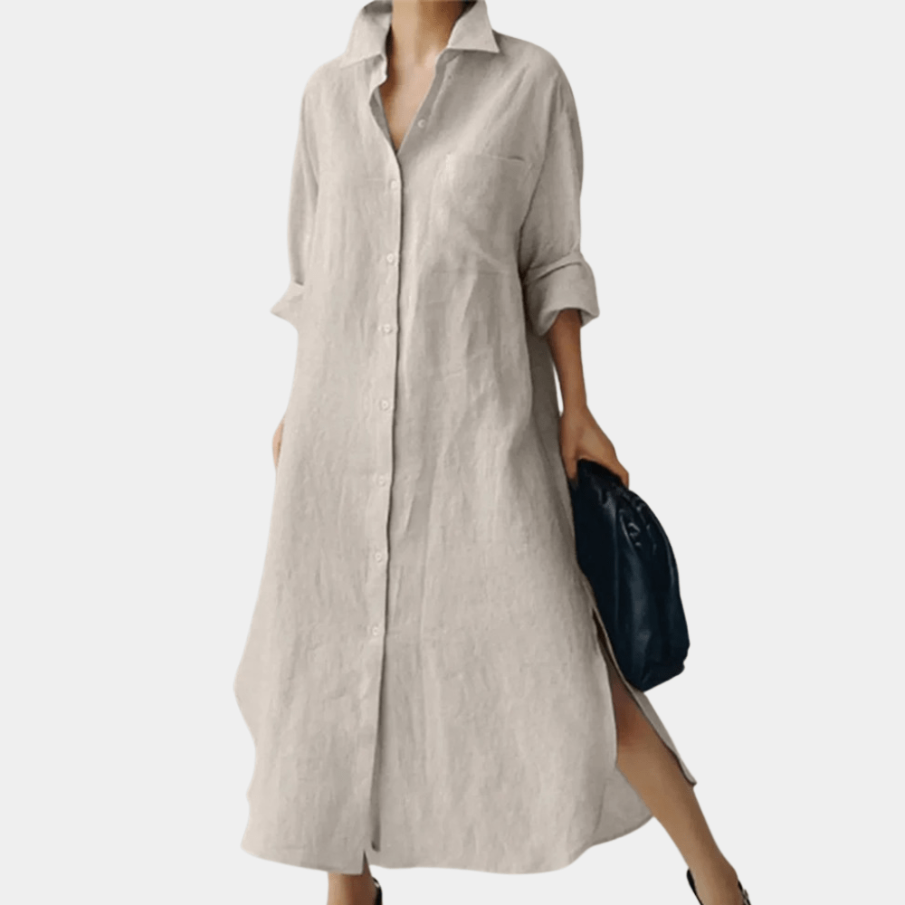 Cressida | Effortless Linen Shirt Maxi Dress