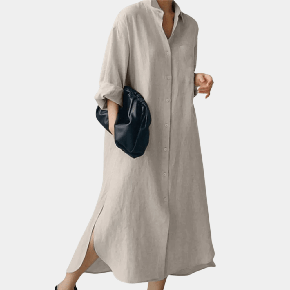 Cressida | Effortless Linen Shirt Maxi Dress