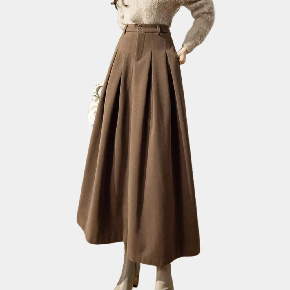 Cordelia | Elegant Pleated Midi Skirt