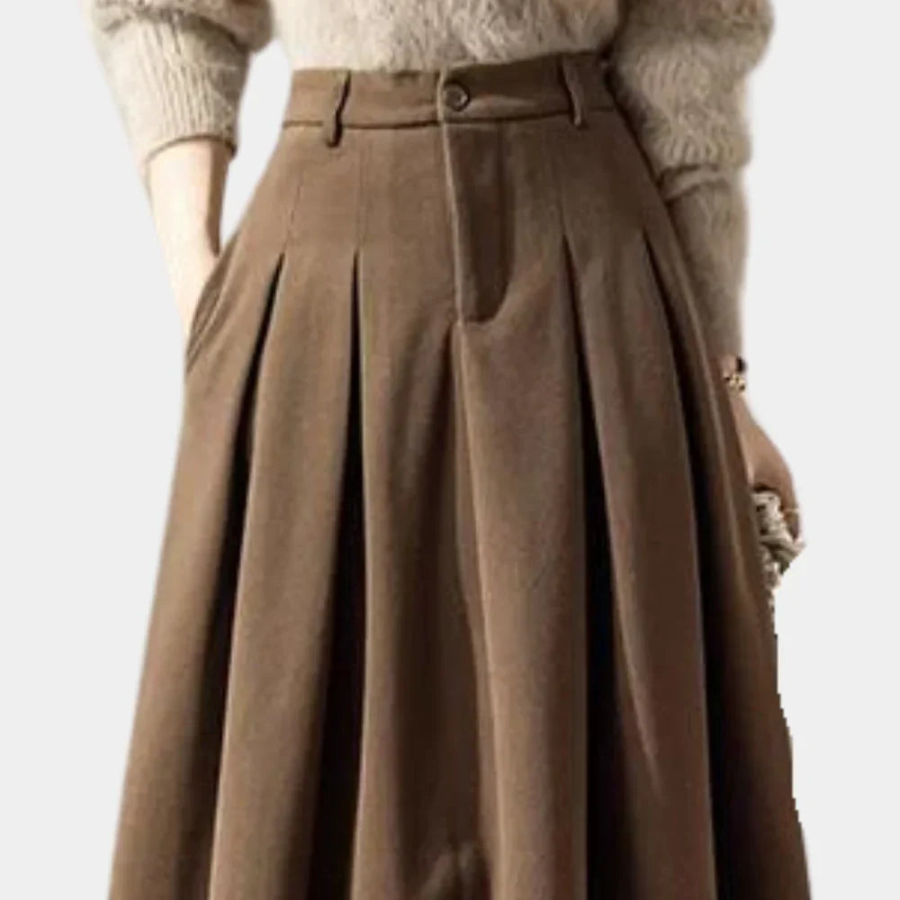 Cordelia | Elegant Pleated Midi Skirt