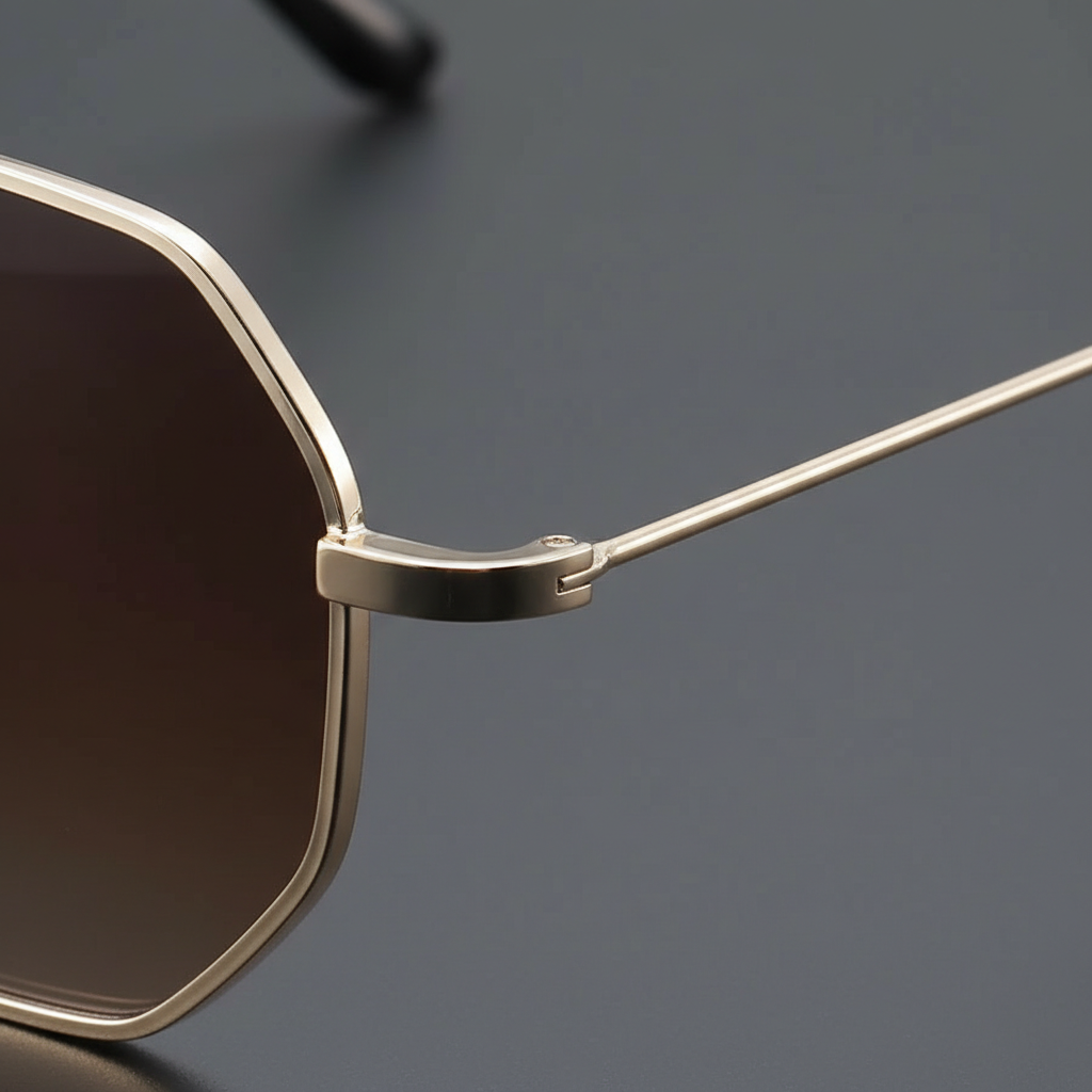 Men's Stylish Rectangle Sunglasses with Bold Frame Design