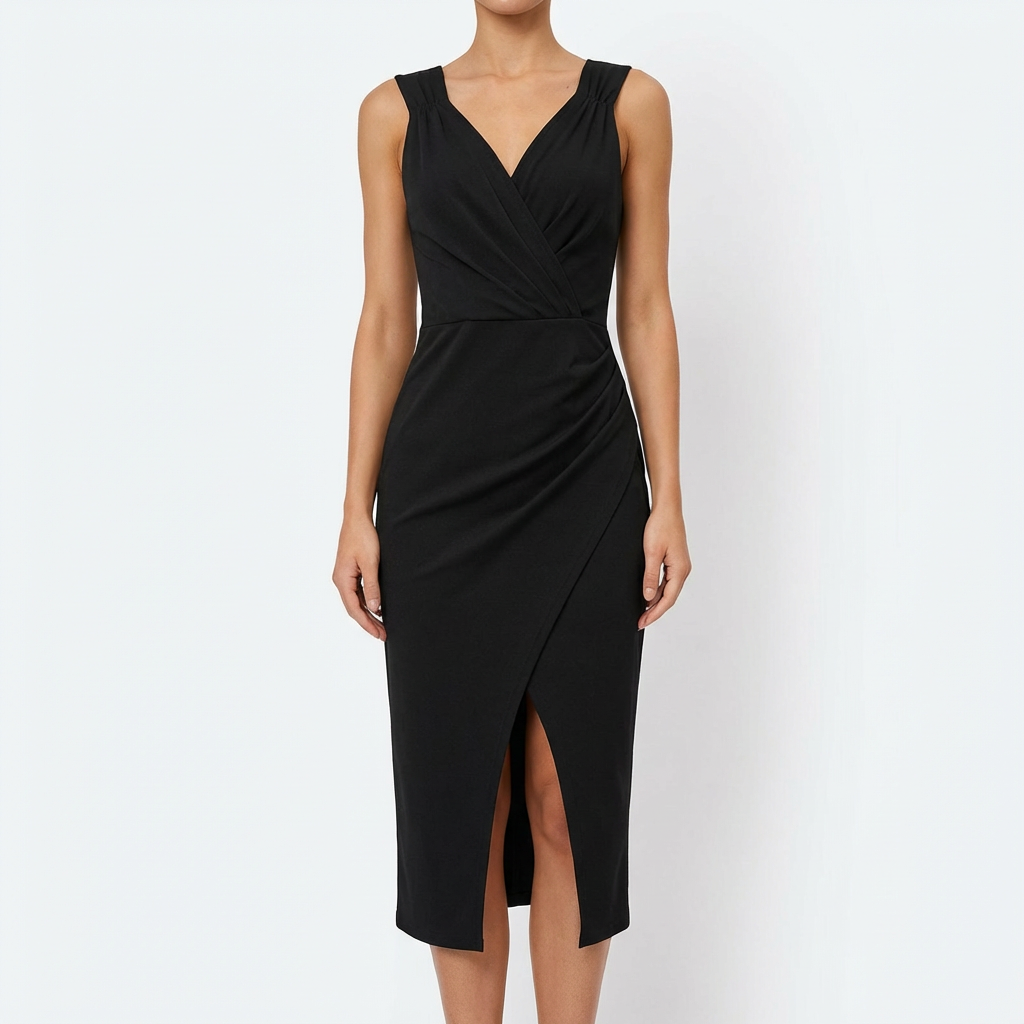 Celestria | Elegant Wrap Midi Dress