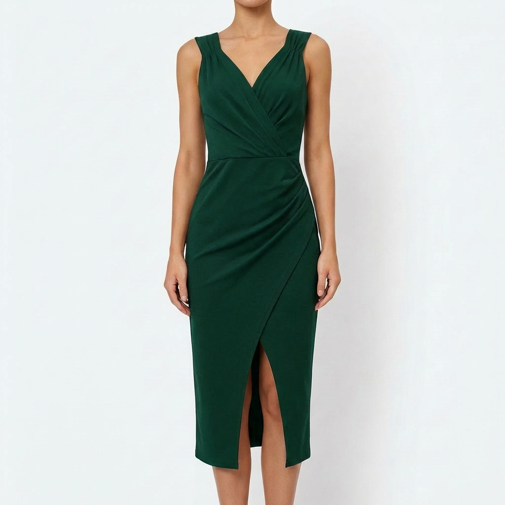 Celestria | Elegant Wrap Midi Dress
