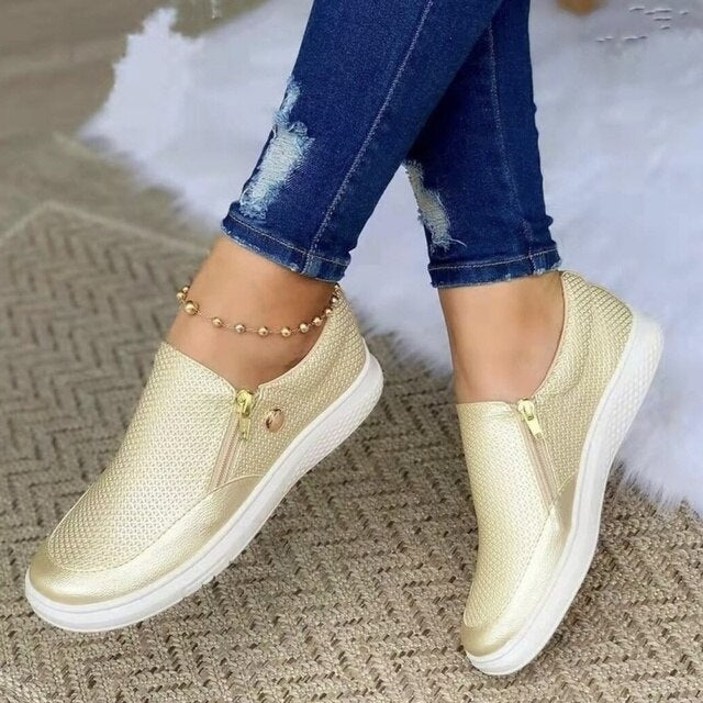 Ameliane | Casual Mesh Zip Sneakers