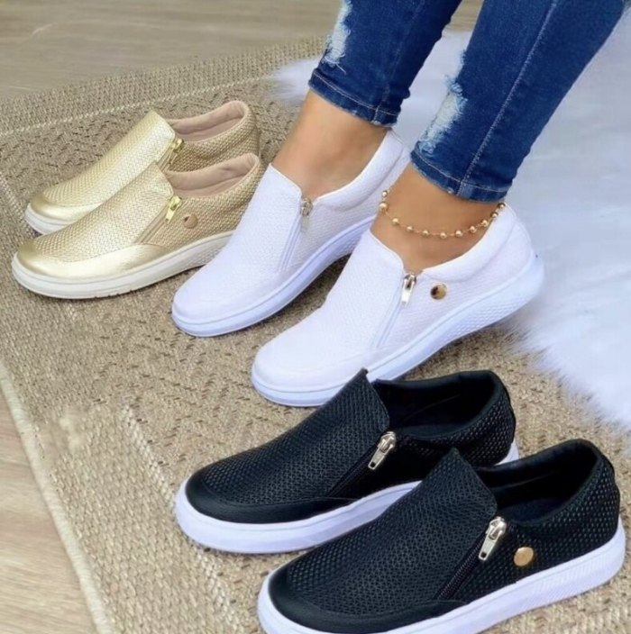 Ameliane | Casual Mesh Zip Sneakers