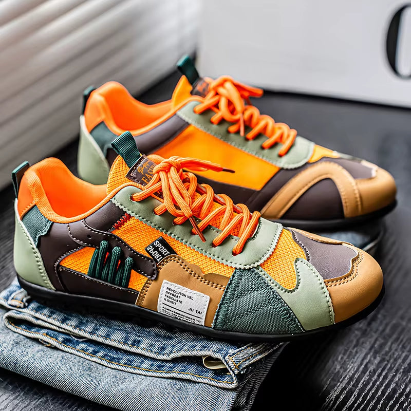 Kieran | Men's Sneakers Multi-Panel Patchwork Casual