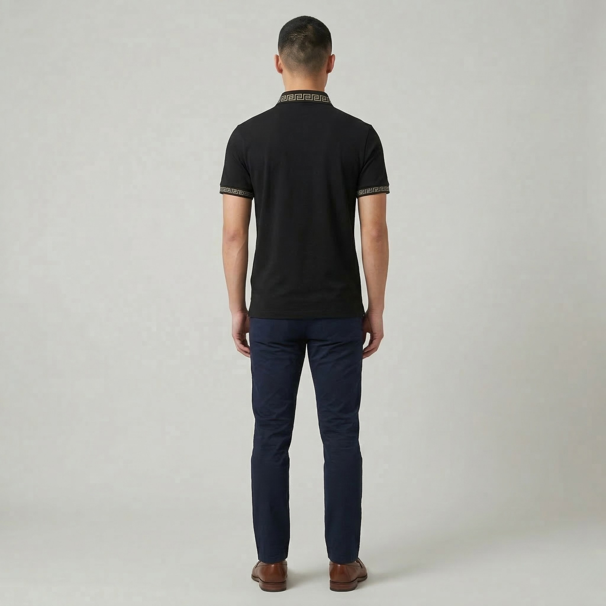 Men's Classic Short-Sleeve Polo Shirt with Collar - Casual Fit Design