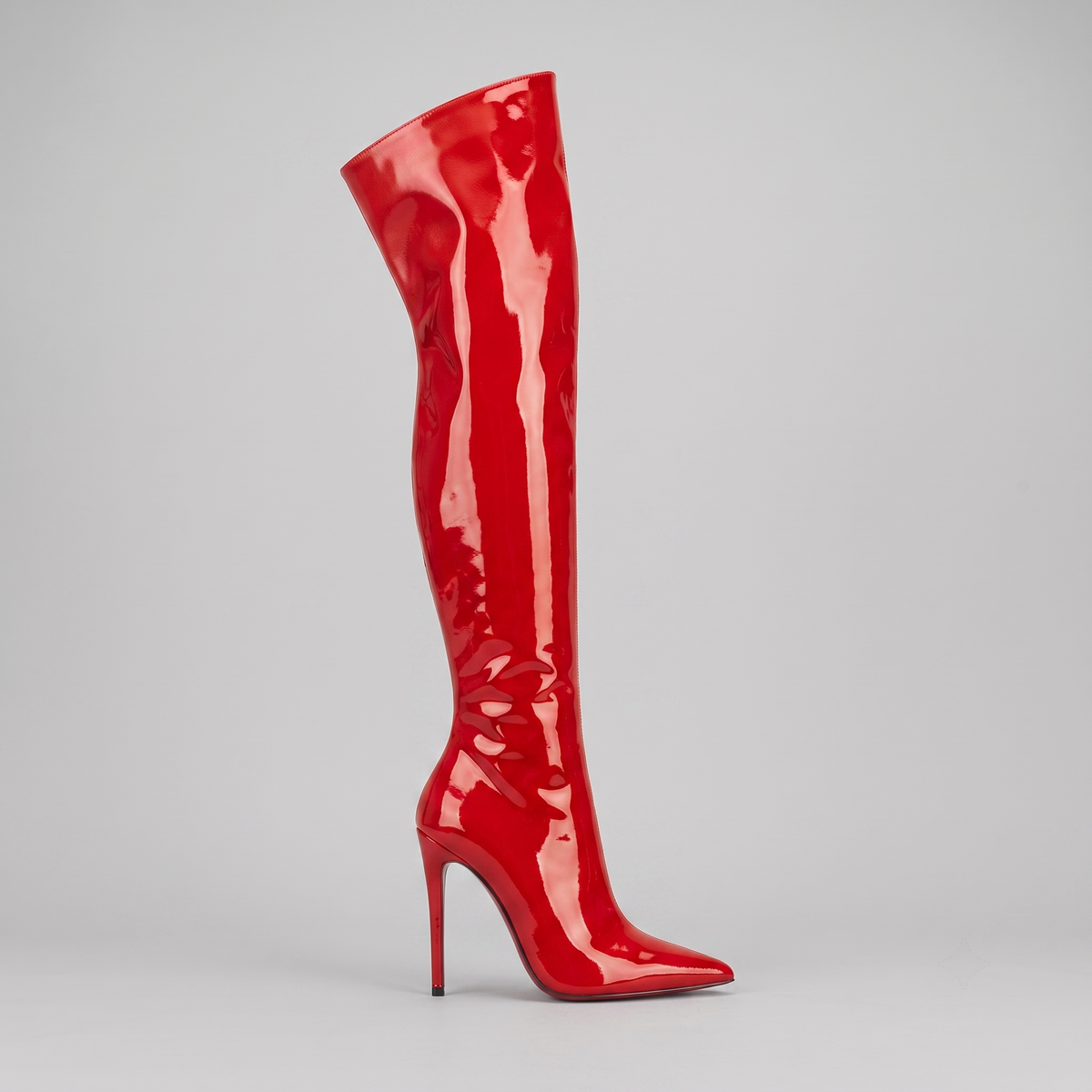 Women's Over-the-Knee Boots - Stiletto Heel - Side Zip Closure