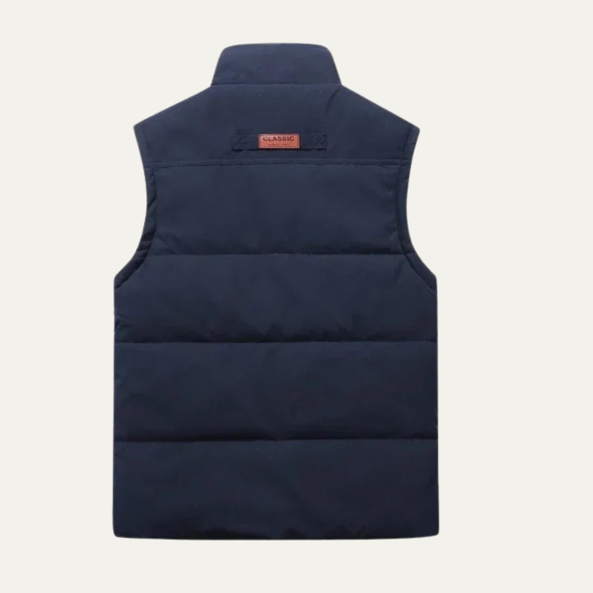 Men’s Insulated Winter Vest with High Neck and Button Front