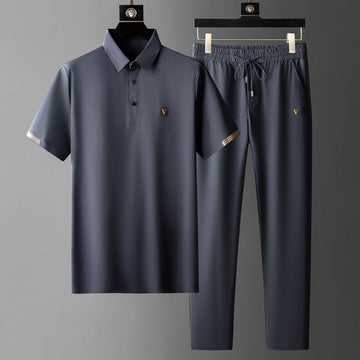 Florent | Men's Smart Polo Shirt & Tapered Trouser Set