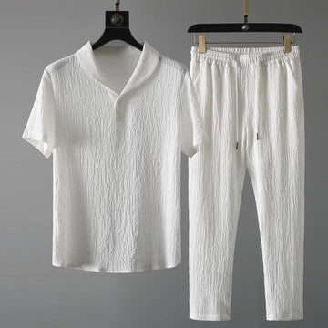 Idris | Men's Casual Short Sleeve Shirt & Trouser Set
