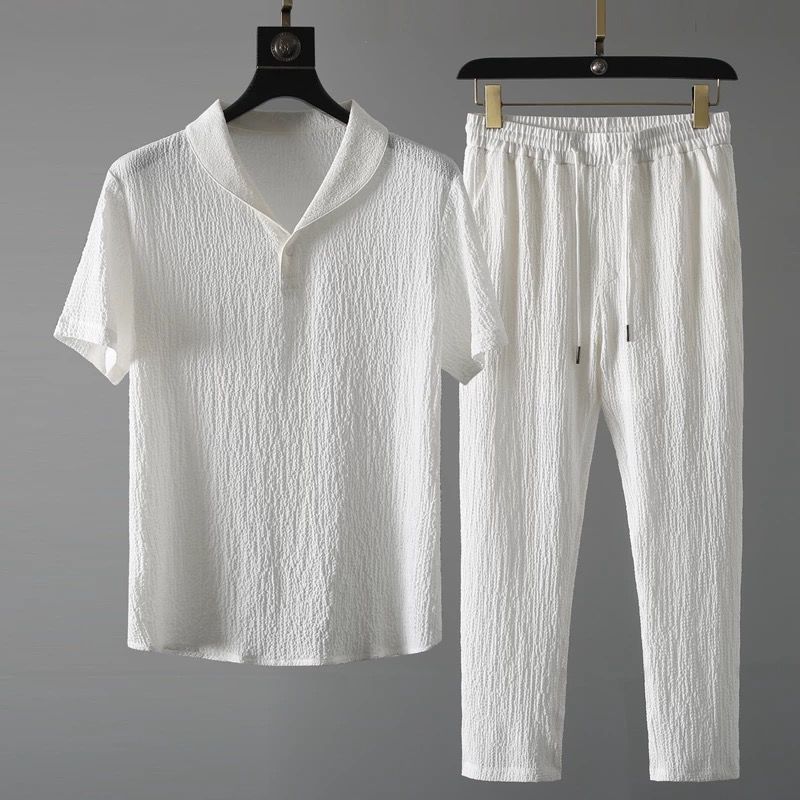 Idris | Men's Casual Short Sleeve Shirt & Trouser Set
