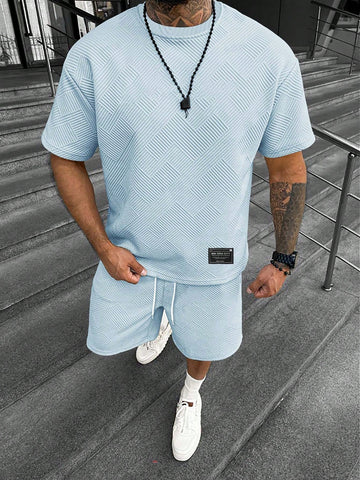 Brennan | Men's Casual Textured Two Piece Set