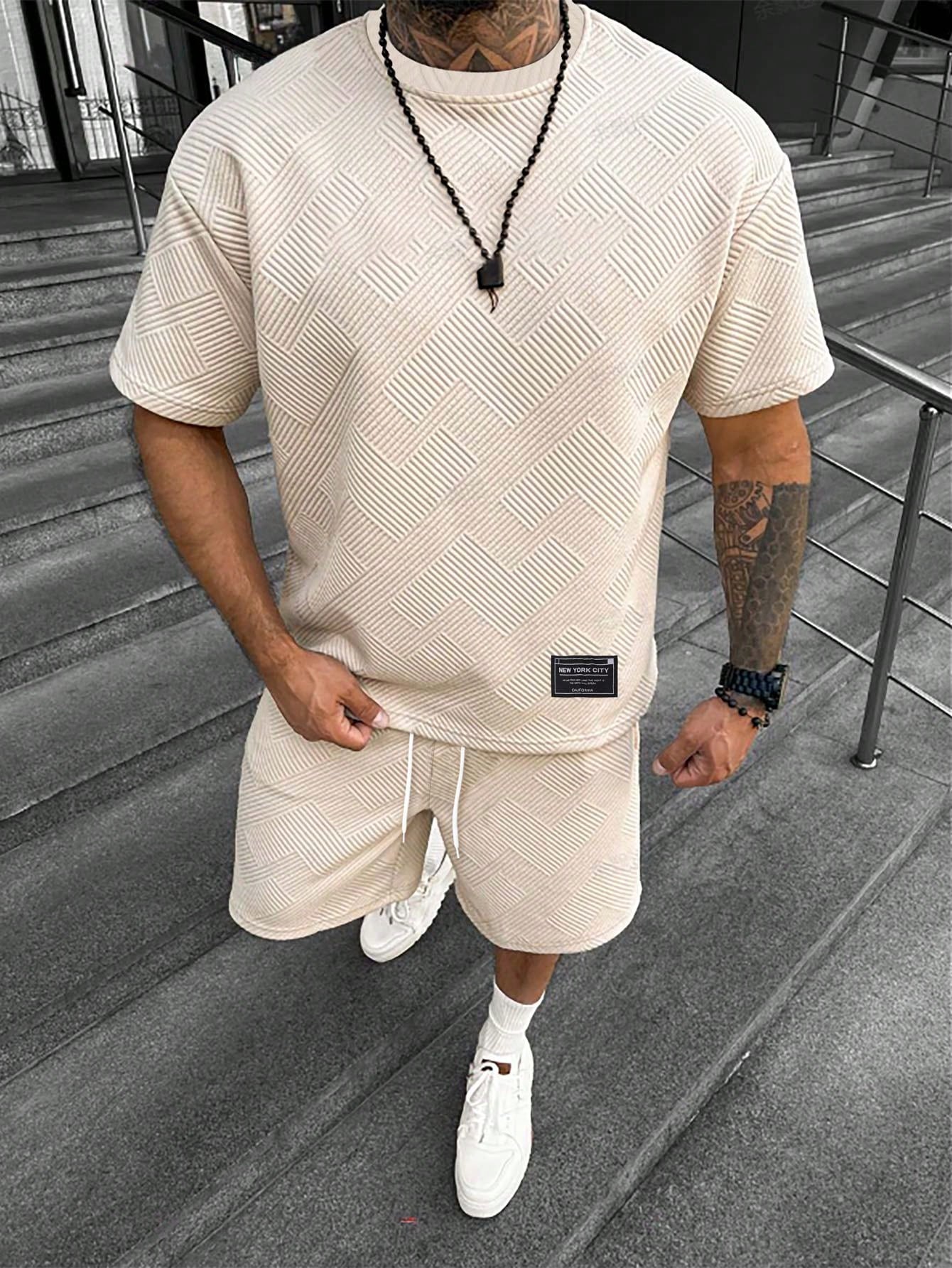 Brennan | Men's Casual Textured Two Piece Set