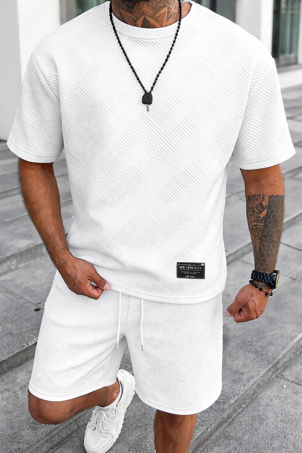 Brennan | Men's Casual Textured Two Piece Set