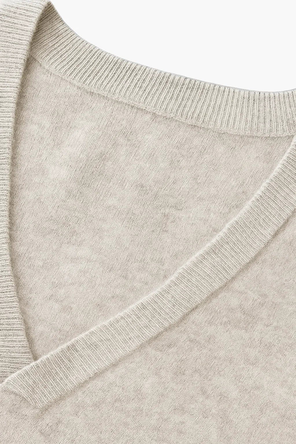 Men's Classic V-Neck Cardigan - Merino Wool Knitwear with Ribbed Cuffs