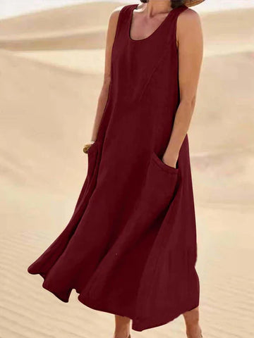 Celestine | Effortless Cotton Linen Midi Dress
