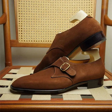 Thaddeus | Men's Classic Suede Monk Strap Shoes