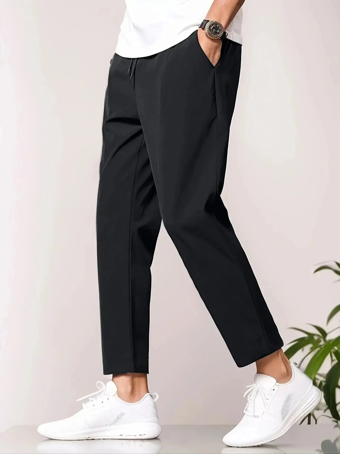 Brennan | Men's Relaxed Drawstring Tapered Trousers