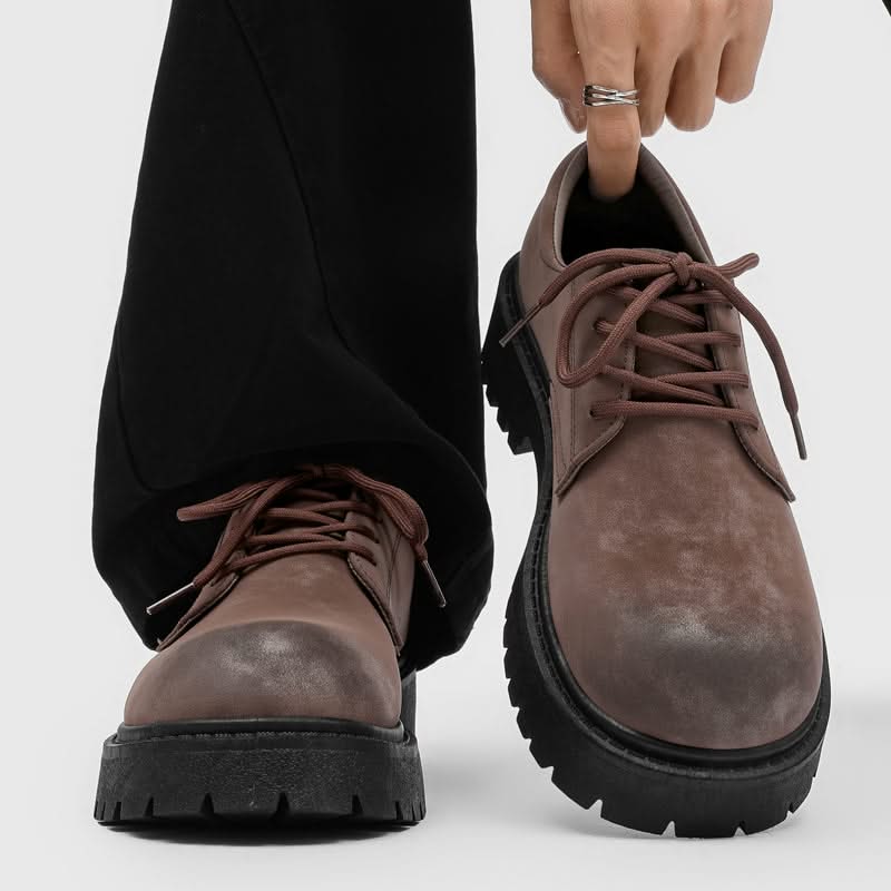 Corben | Men's Suede Derby Flats Platform