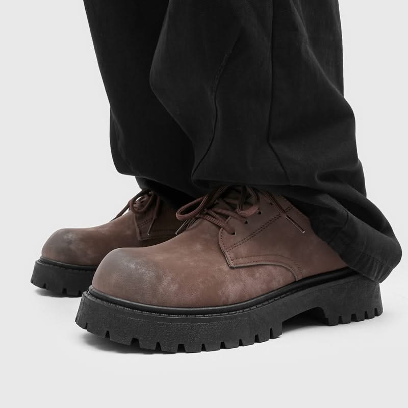 Corben | Men's Suede Derby Flats Platform