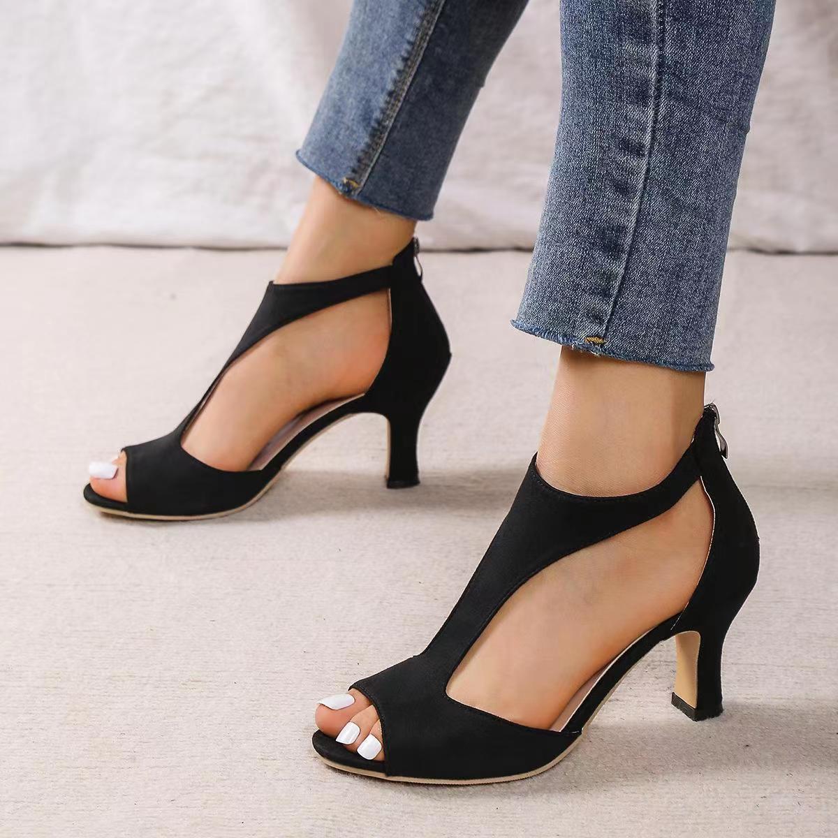 Luminae | Effortless Cutout Peep Toe Kitten Heels
