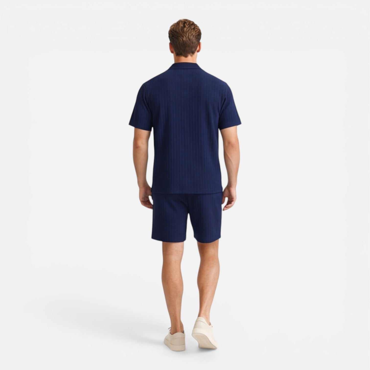 Caspian | Men's Two-Piece Set Ribbed Knit Short Sleeve