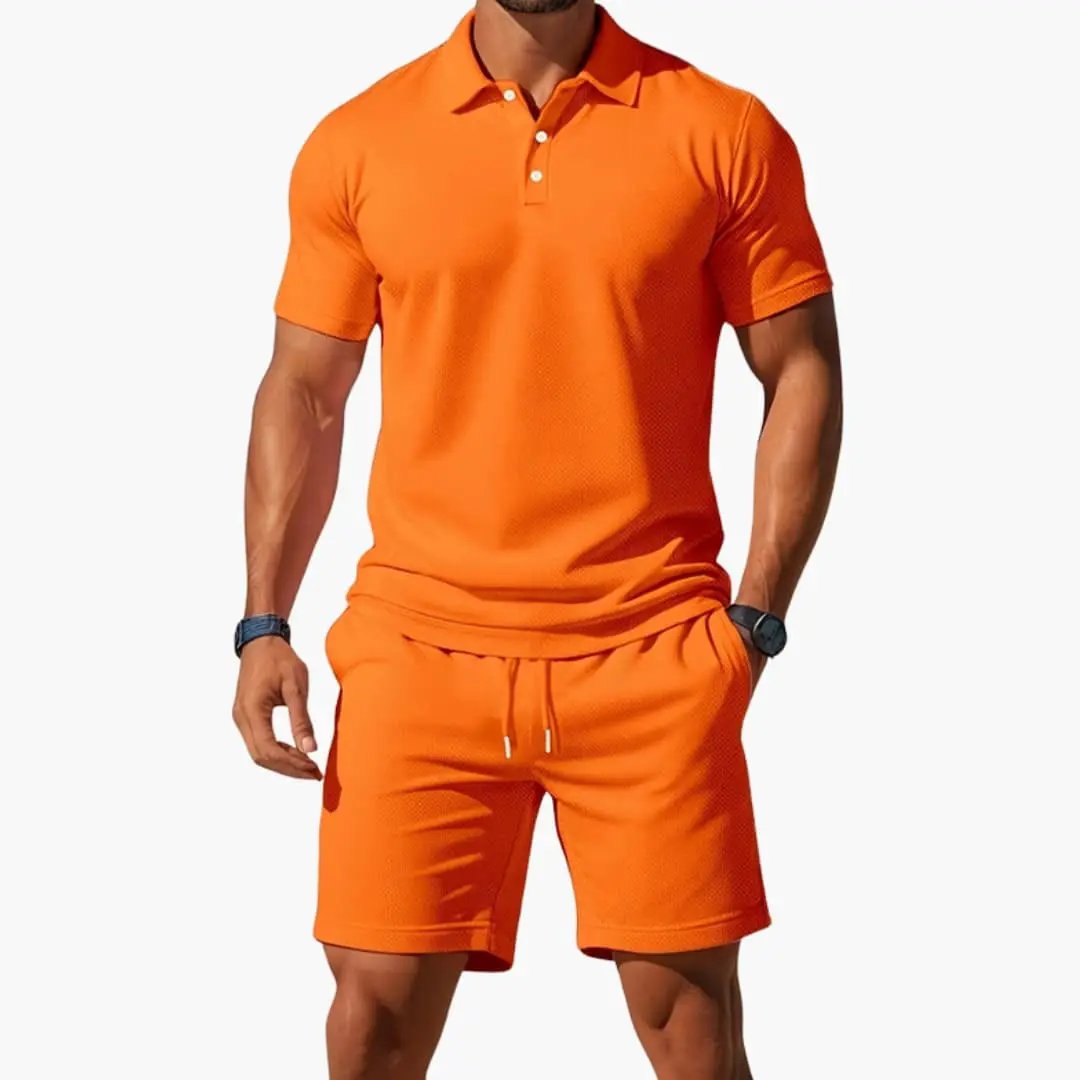Hayden | Men's Casual Two Piece Polo Short Set