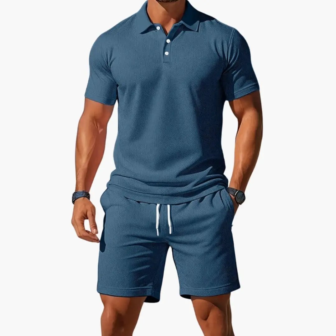 Hayden | Men's Casual Two Piece Polo Short Set
