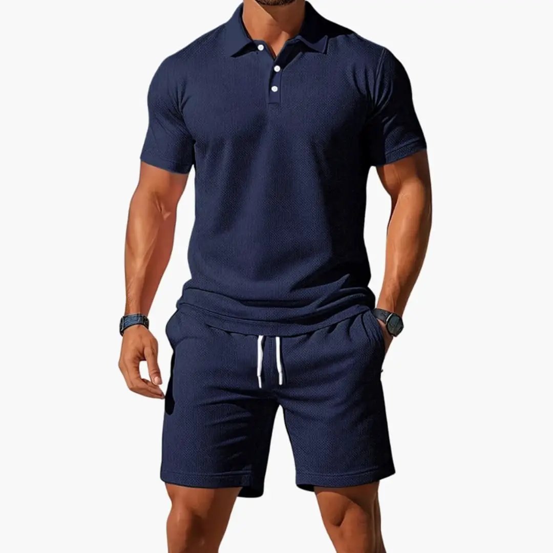 Hayden | Men's Casual Two Piece Polo Short Set